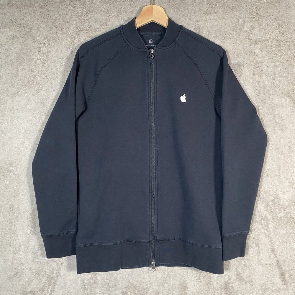 Apple Logo Store Employee Jacket Size Small Black Full Zip Techwear - Picture 2 of 13